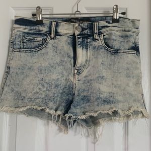 Express Acid Wash Jean Shorts